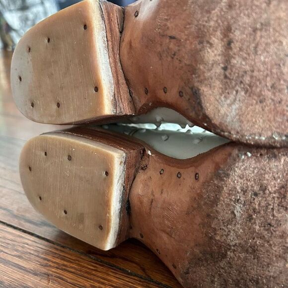 Girls Cowgirl Boots & Belt Set Leather White Ostrich Print Handmade in Mexico - Picture 10 of 16